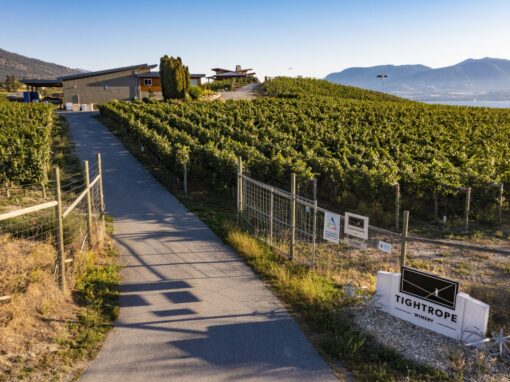 Tightrope Winery entryway and sign