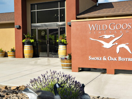 wild goose winery sign and entrance