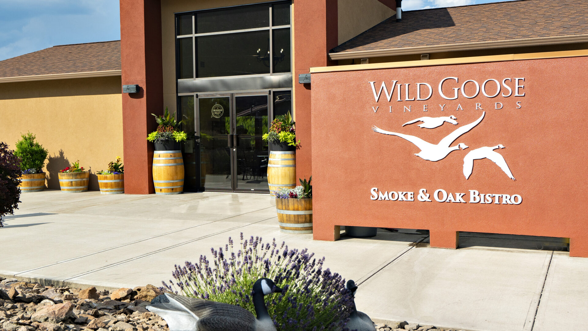 wild goose winery sign and entrance