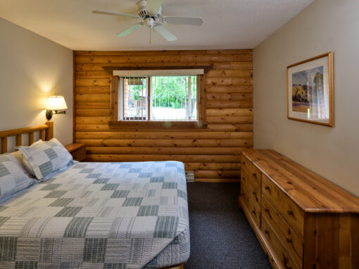 sandy beach lodge cabin bedroom