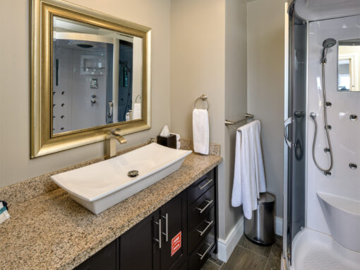 above the beach bathroom