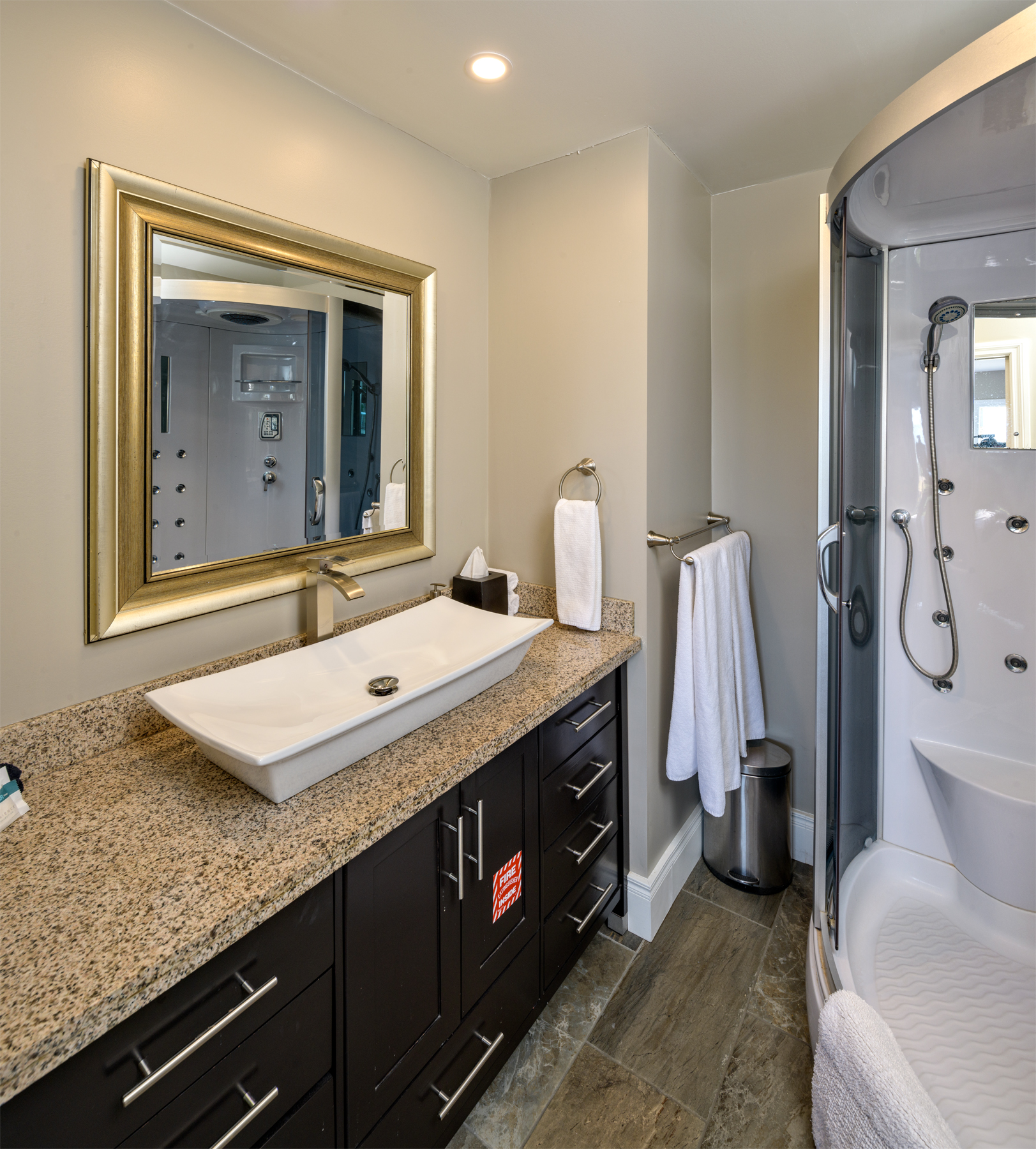 above the beach bathroom