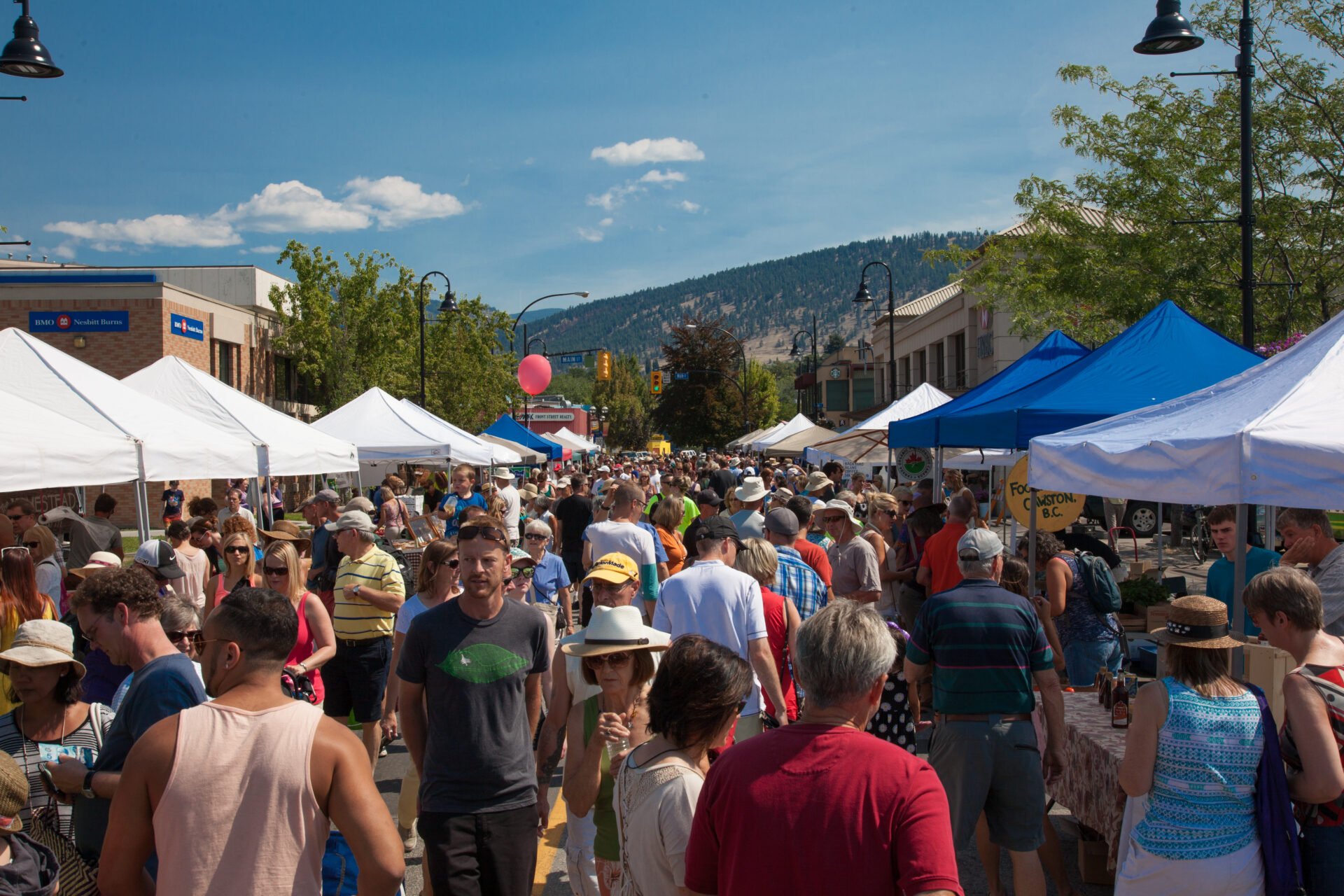 Busy Downtown Community Market