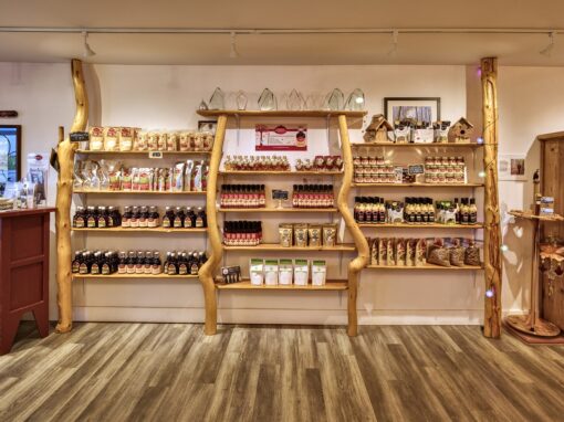 Maple Roch interior shelves with maple products