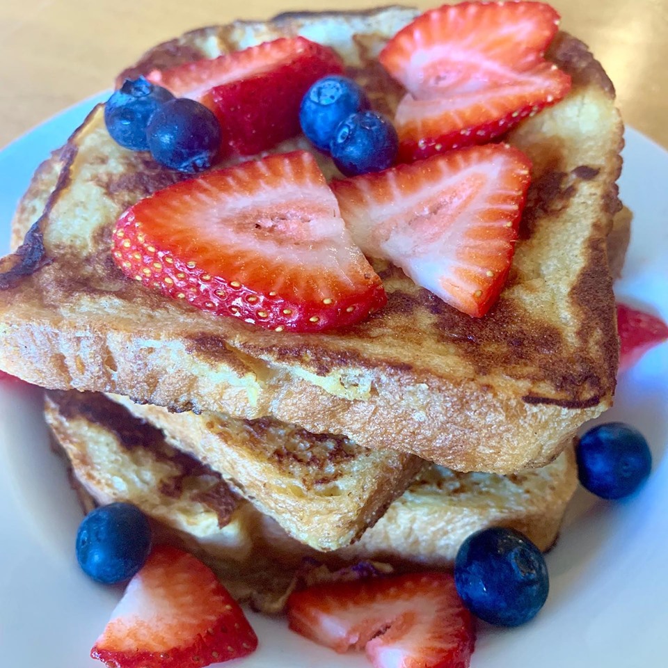 french toast with berries from Petrasek Bakery