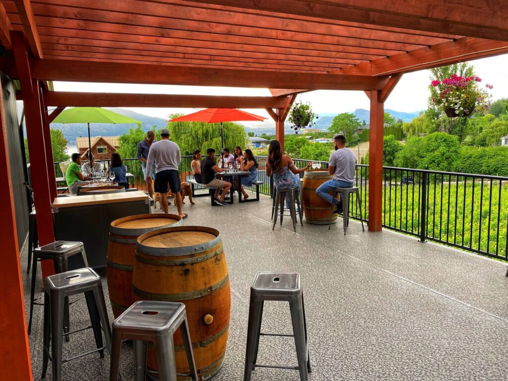 wesbert winery patio guests