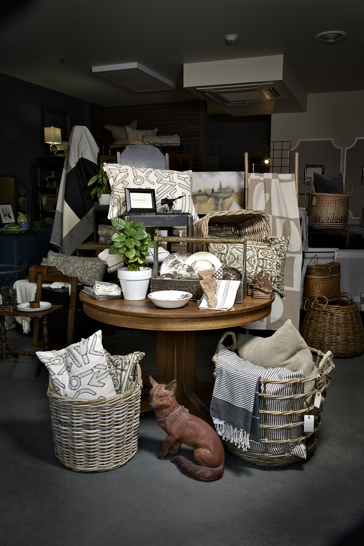 lanyon home table with items