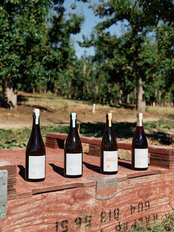 La Petite Abeille Cider ciders outside