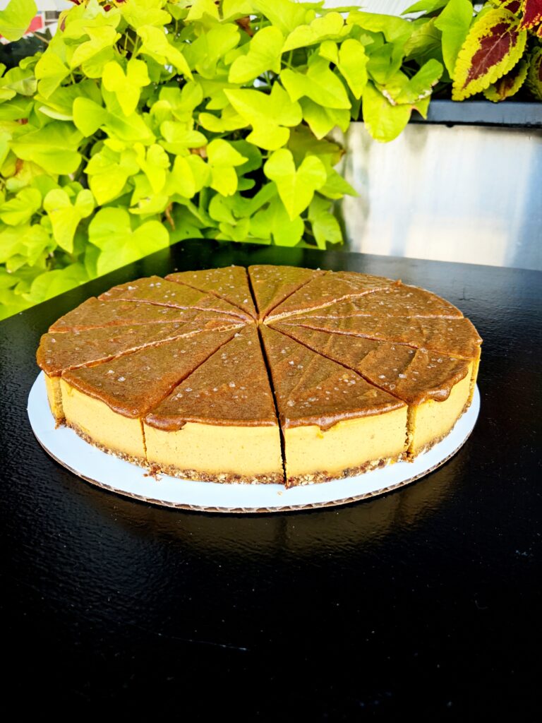 Gratify salted caramel pumpkin spice cheesecake