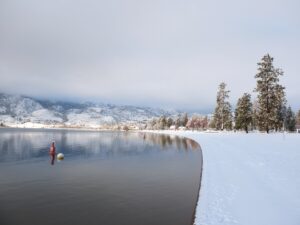 Skaha Lake Park after a snow storm