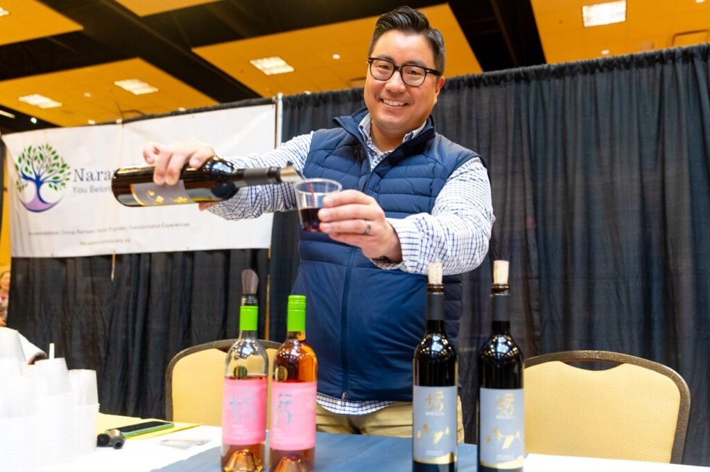 TRUE Penticton Tourism Expo - April 2024 - Bench 1775 pouring wine