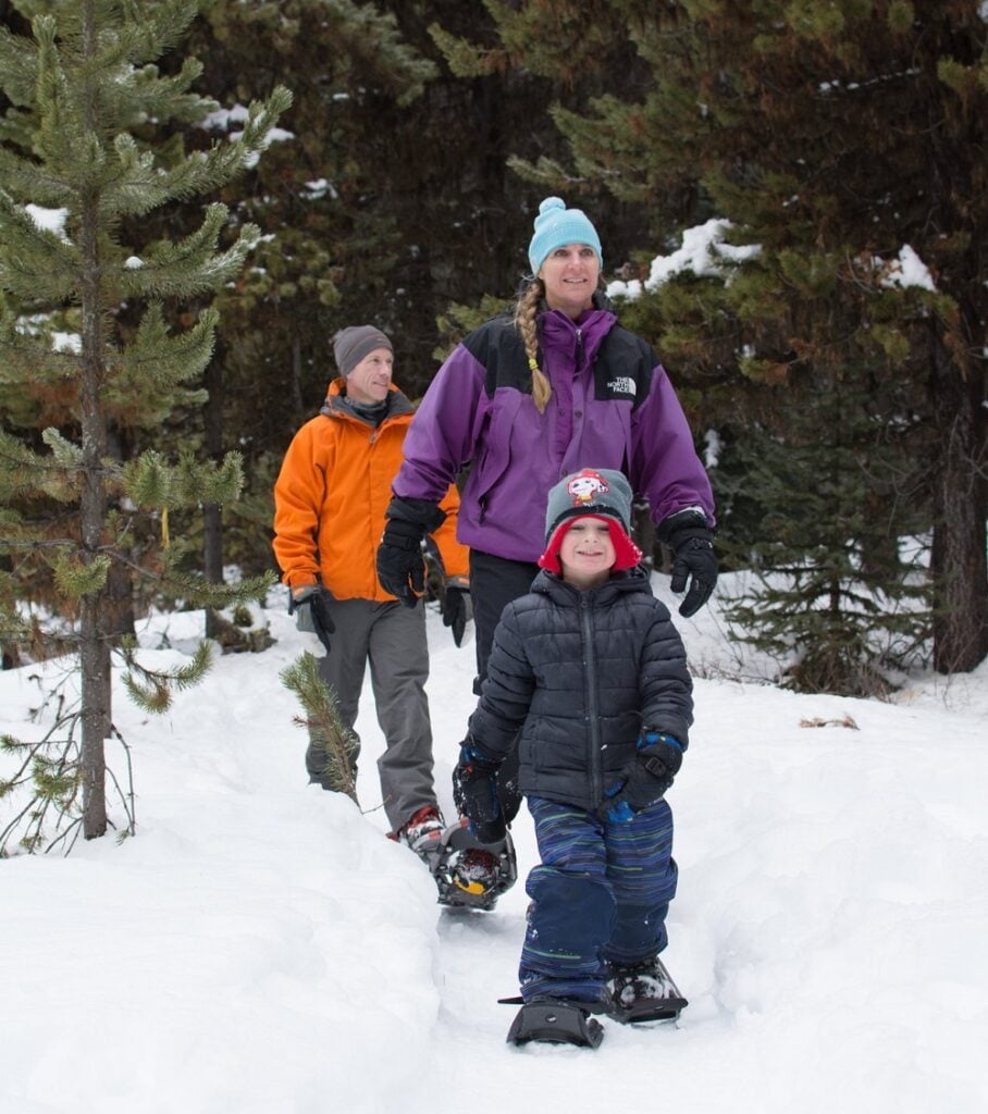 family Snowshoeing