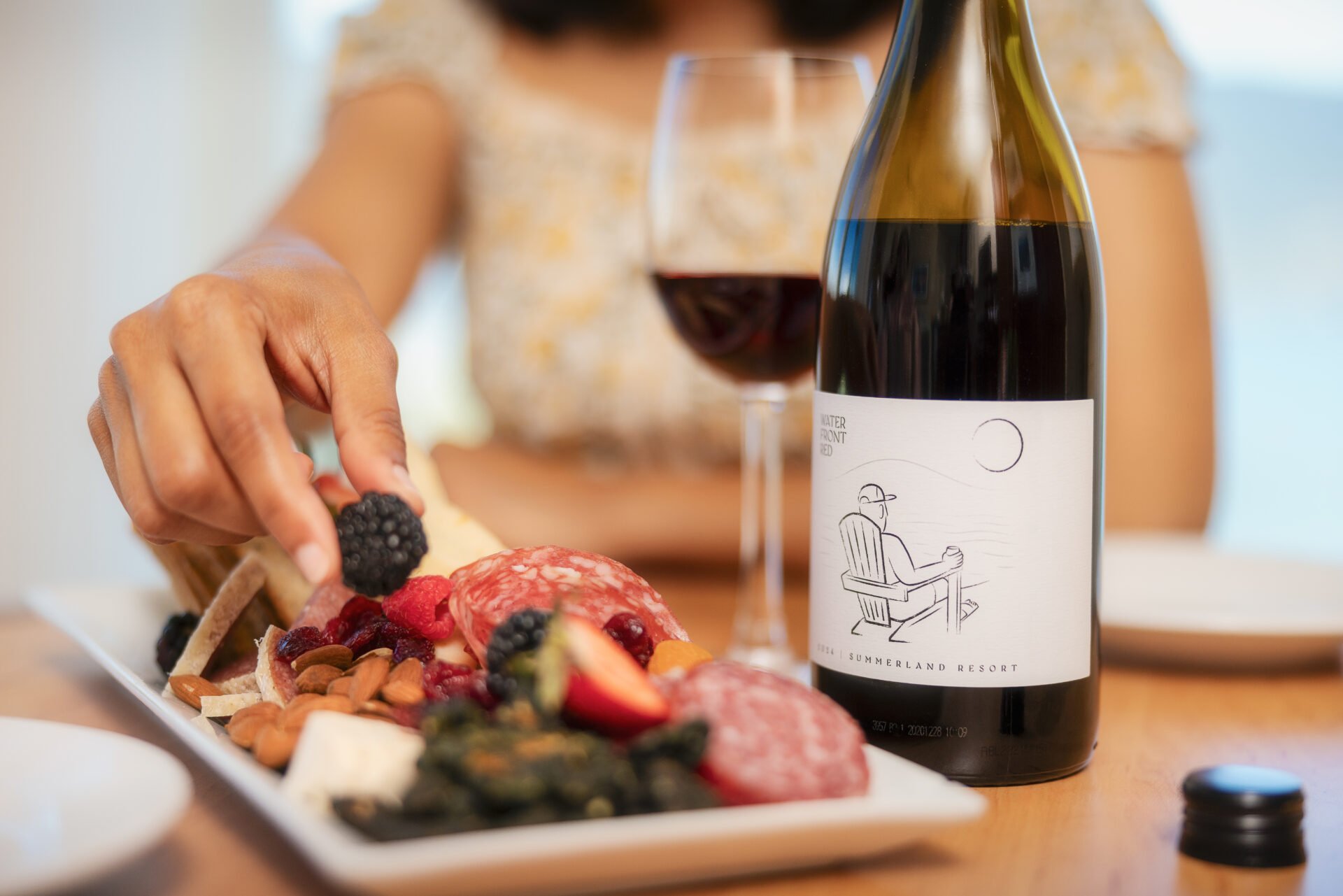 Charcuterie and wine at Summerland Waterfront Resort & Spa