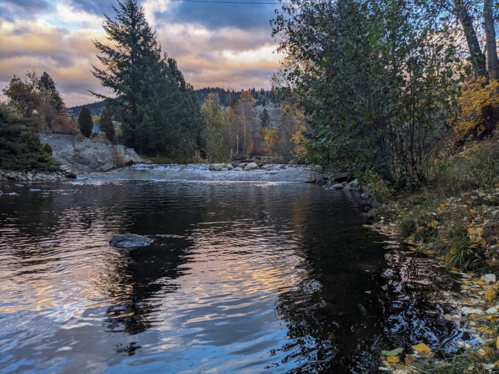 penticton creek sunset