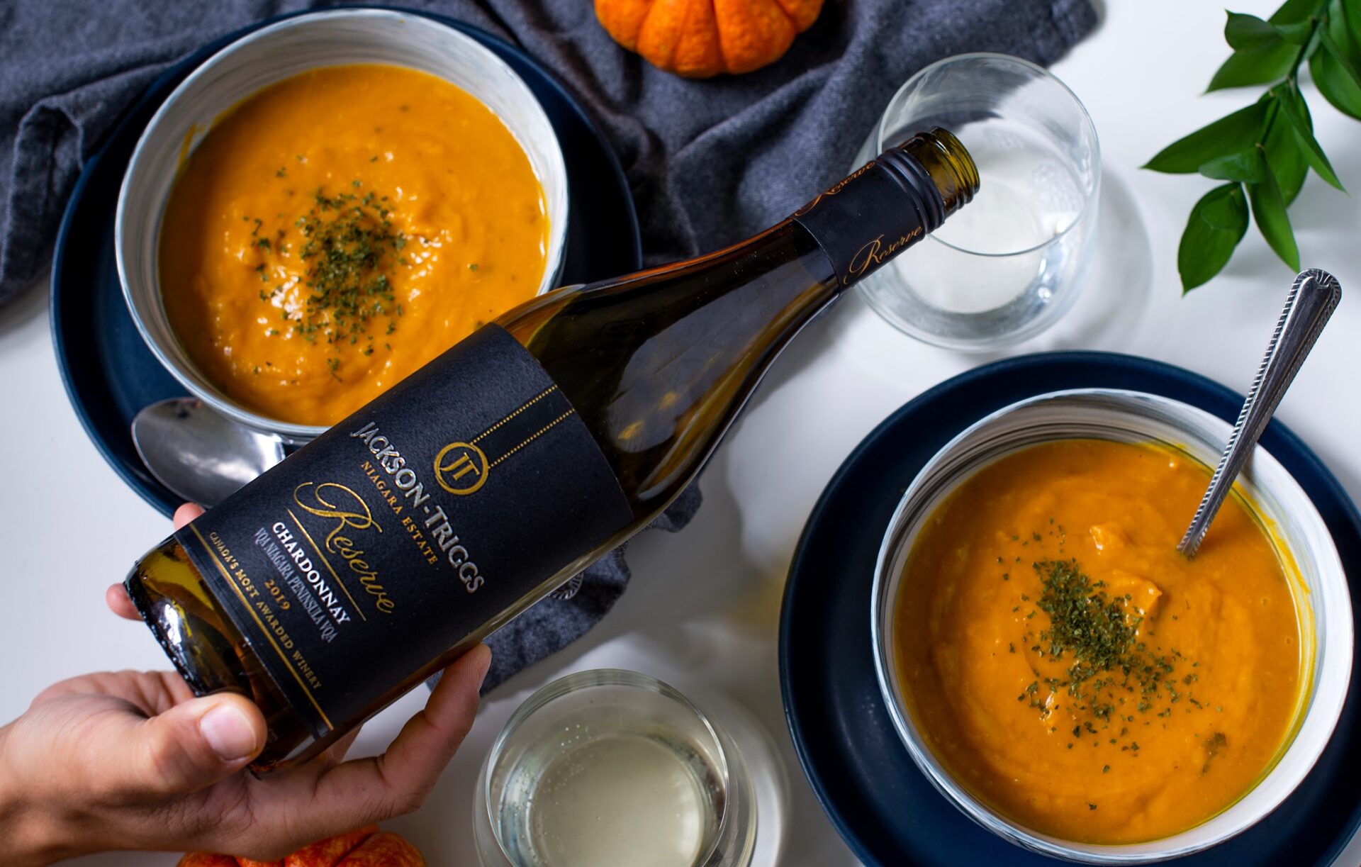Jackson-Triggs wine and soup