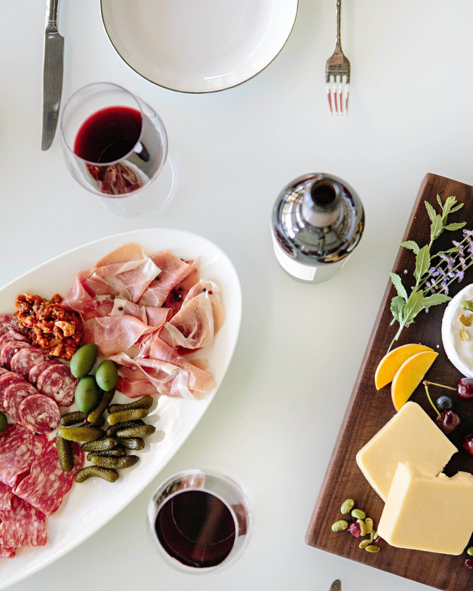 Culmina Family Estate Winery food and wine on table