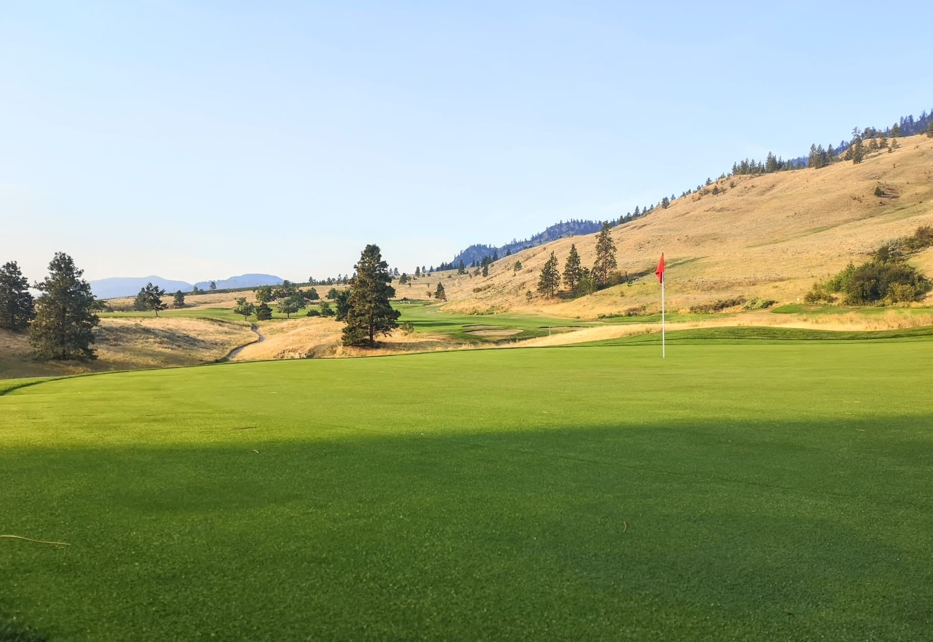 Fairview Mountain golf course perfect green grass and blue skies
