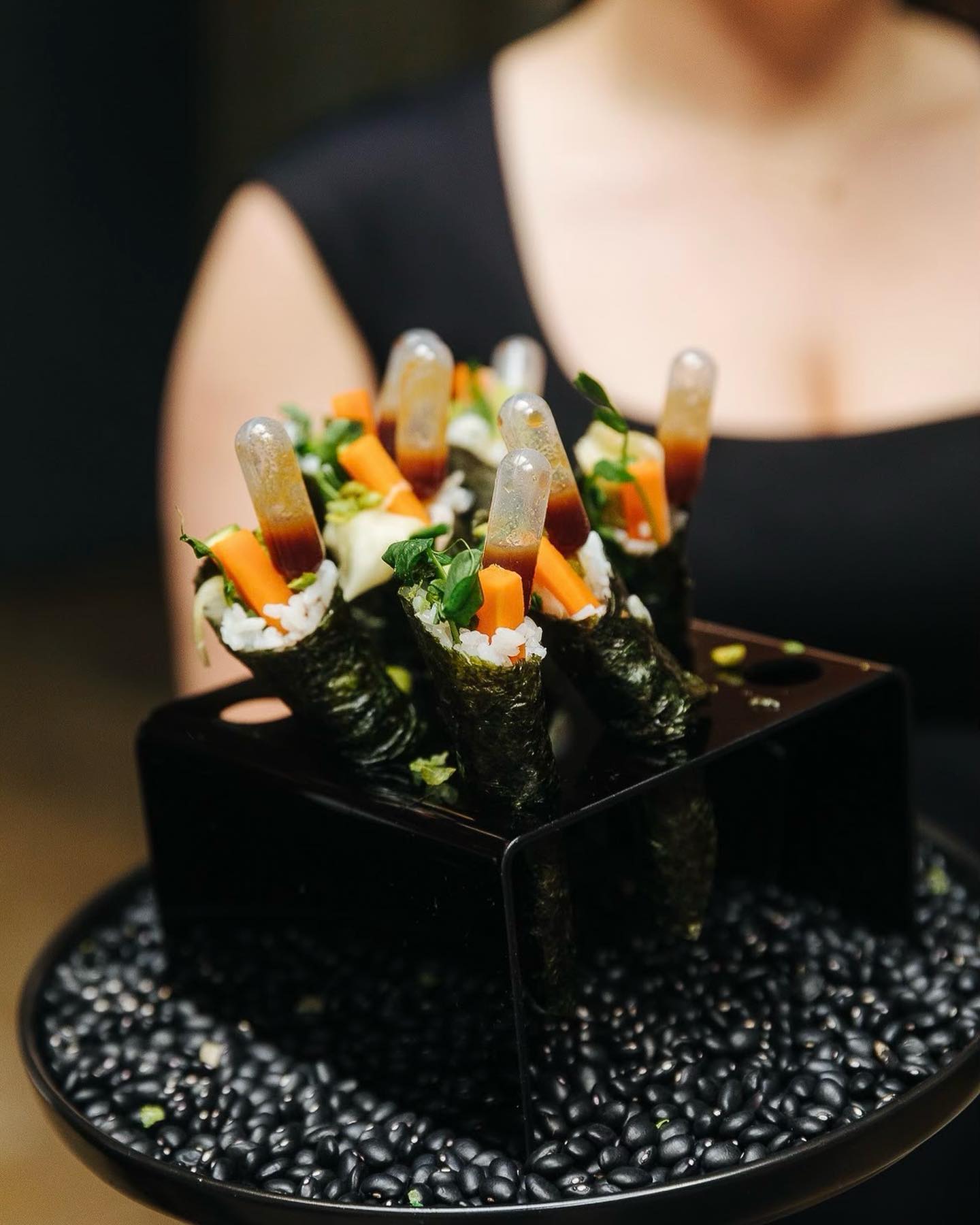 cocktails & canapes unique canape at an event