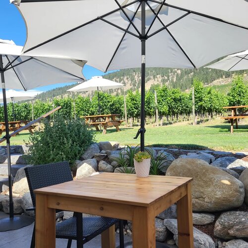 winery patio on tour with unique blend south okanagan tours