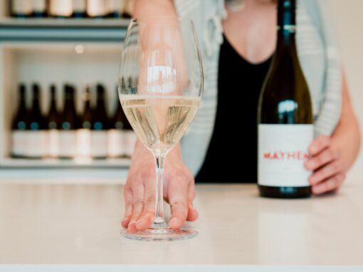 mayhem wines glass of wine for tasting