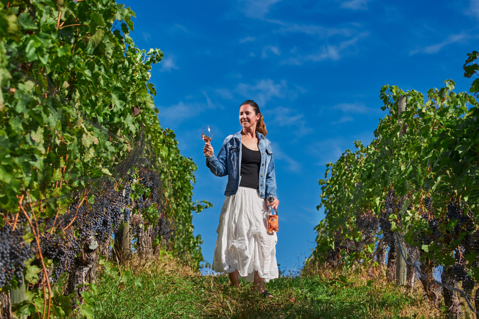 michelle in the vineyards from black market wine company