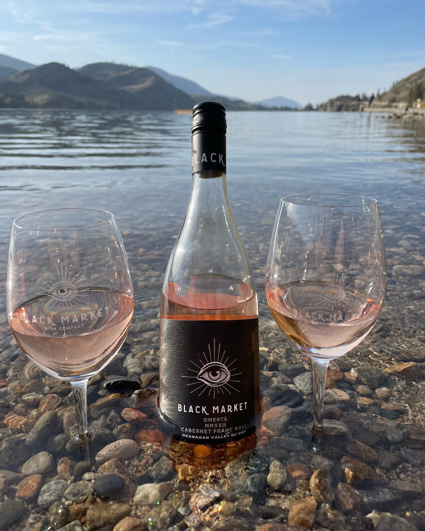black market wine company rose on the lake