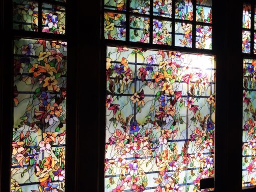 cannabis cottage stain glass