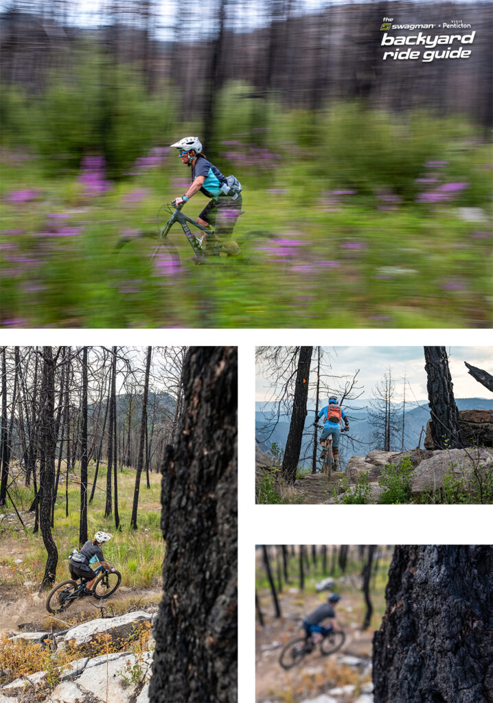 Swagman backyard Ride Guide Skaha Bluffs burned trees