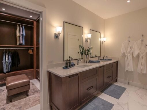 Desert Star Estate Ursa Bathroom Double Sinks, Robes and Walkin Closet