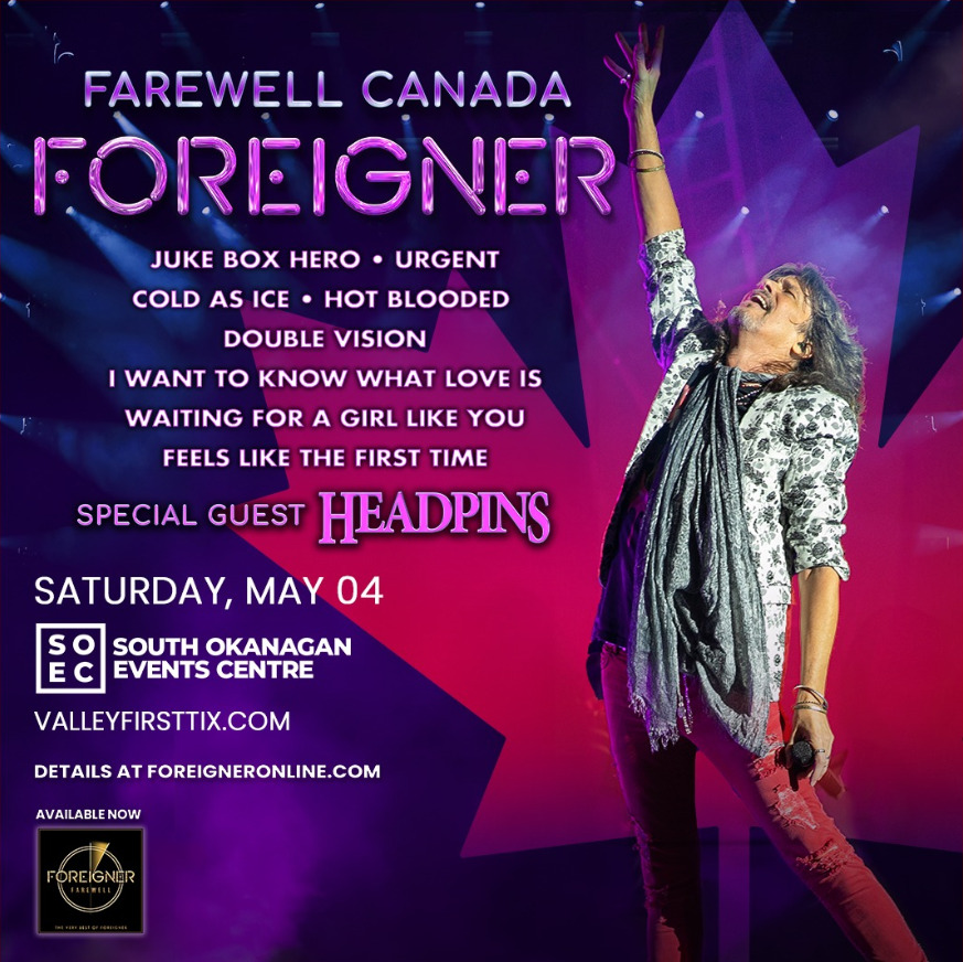 Foreigner Farewell Canada Tour at The SOEC
