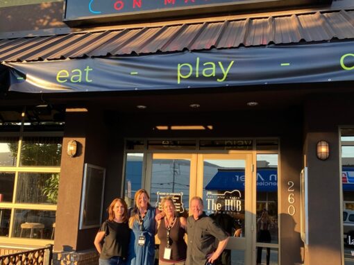 the hub exterior with team