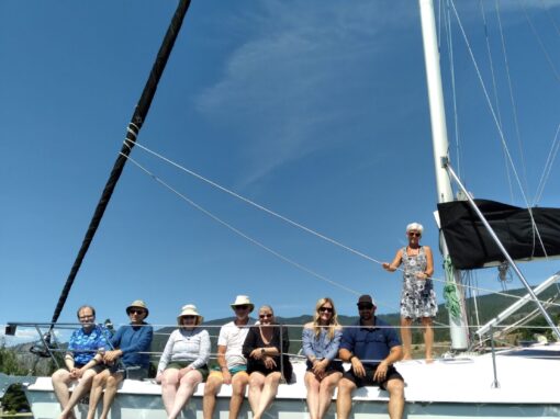 Winds Of Change Experiences group on boat