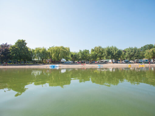 The Lakeside Resort beach view from the water