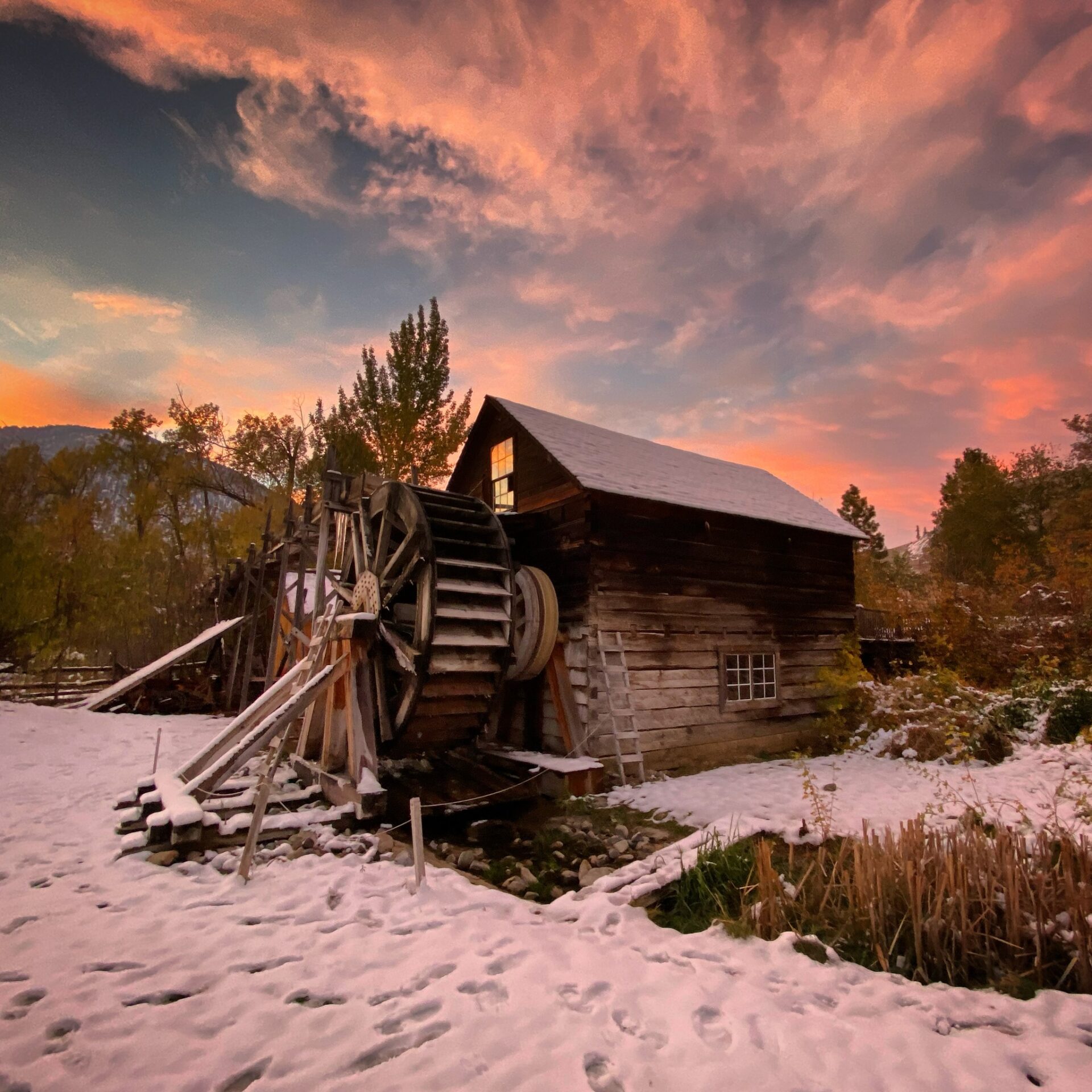 The Grist Mill at sunset