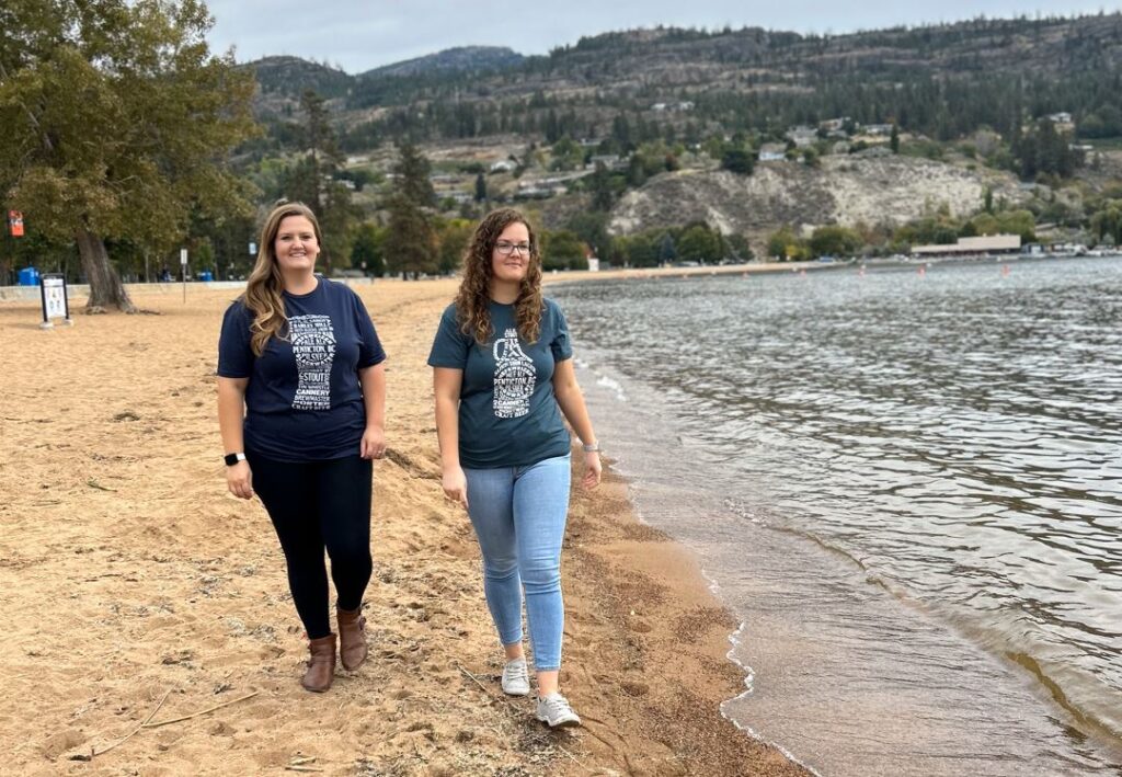 visit penticton beer tshirts on skaha beach