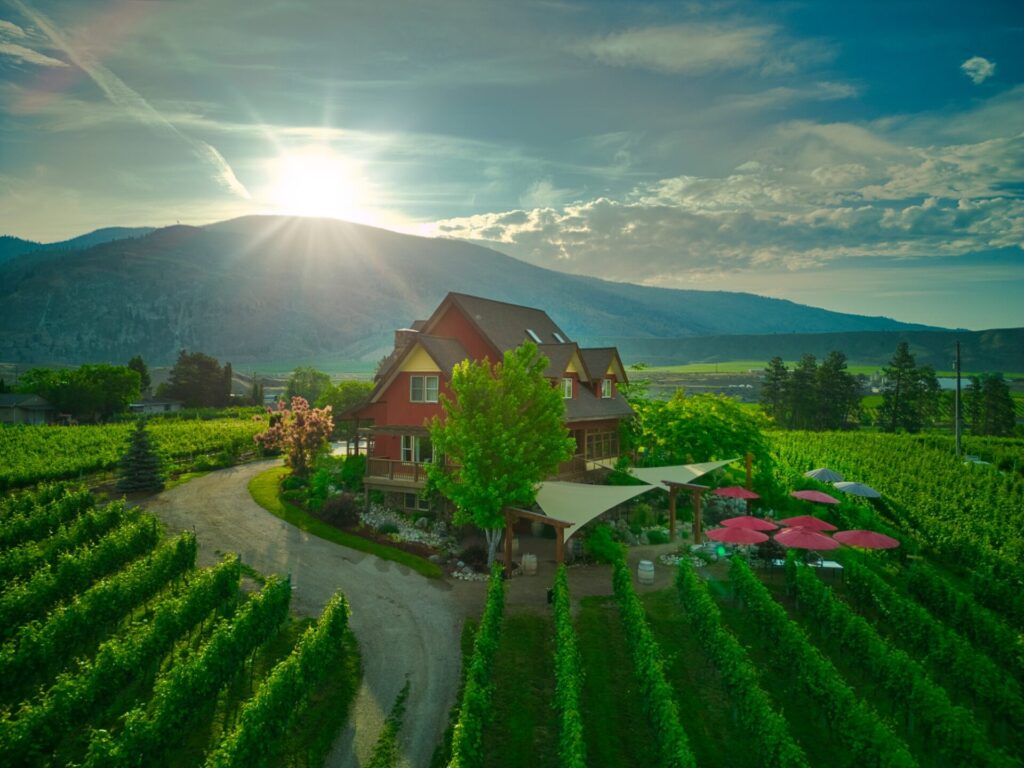 River Stone Estate Winery exterior building in the vineyards