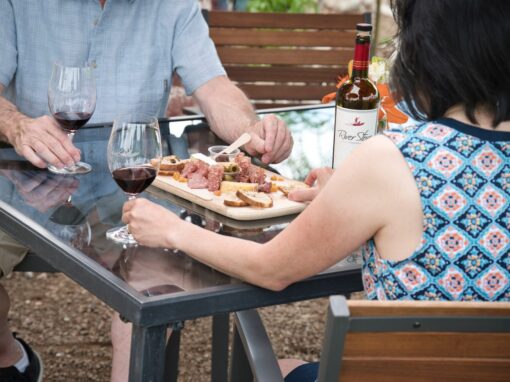 River Stone Estate Winery wine and charcuterie