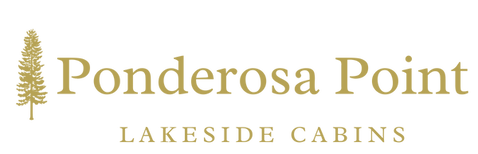 Ponderosa Point Lakeside Cabins Gold Logo