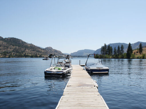 Ponderosa Point dock with 2 boats