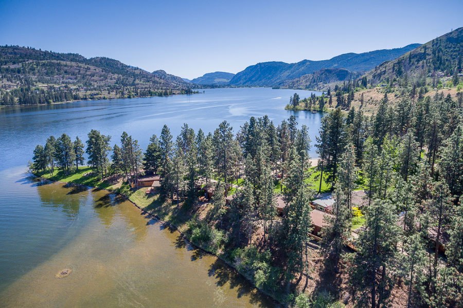 Ponderosa Point aerial over skaha lake