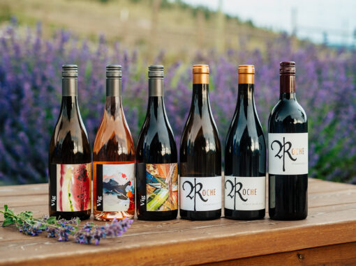 roches wine bottle lineup