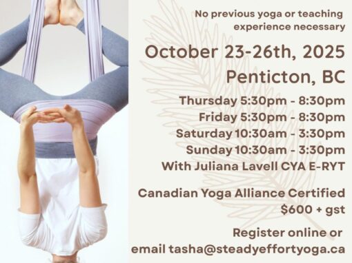 Aerial Yoga training in Penticton at Steady Effort Yoga • Wellness • Sound.