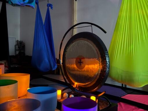 Aerial sound baths in Penticton.