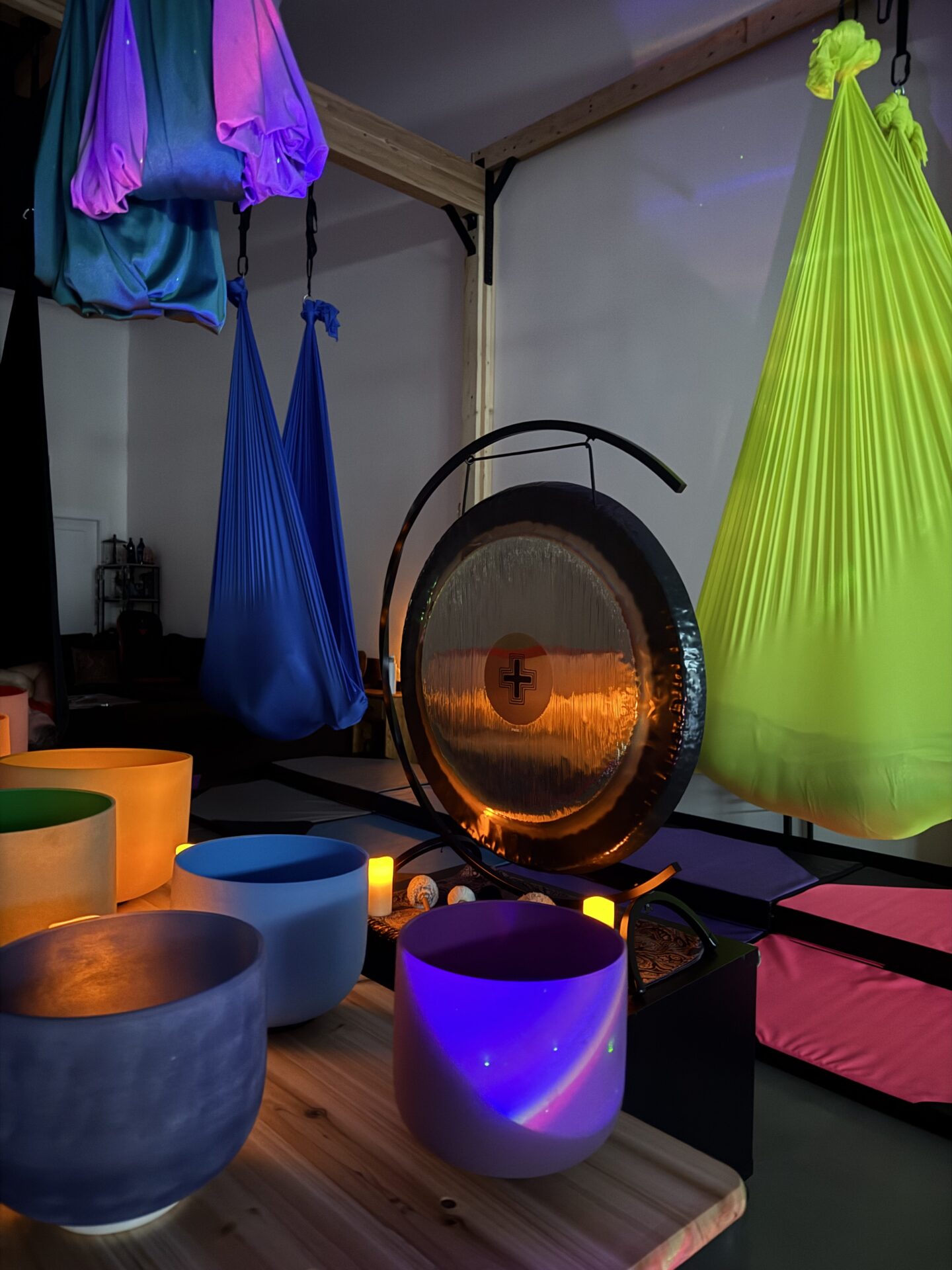 Aerial sound baths in Penticton.