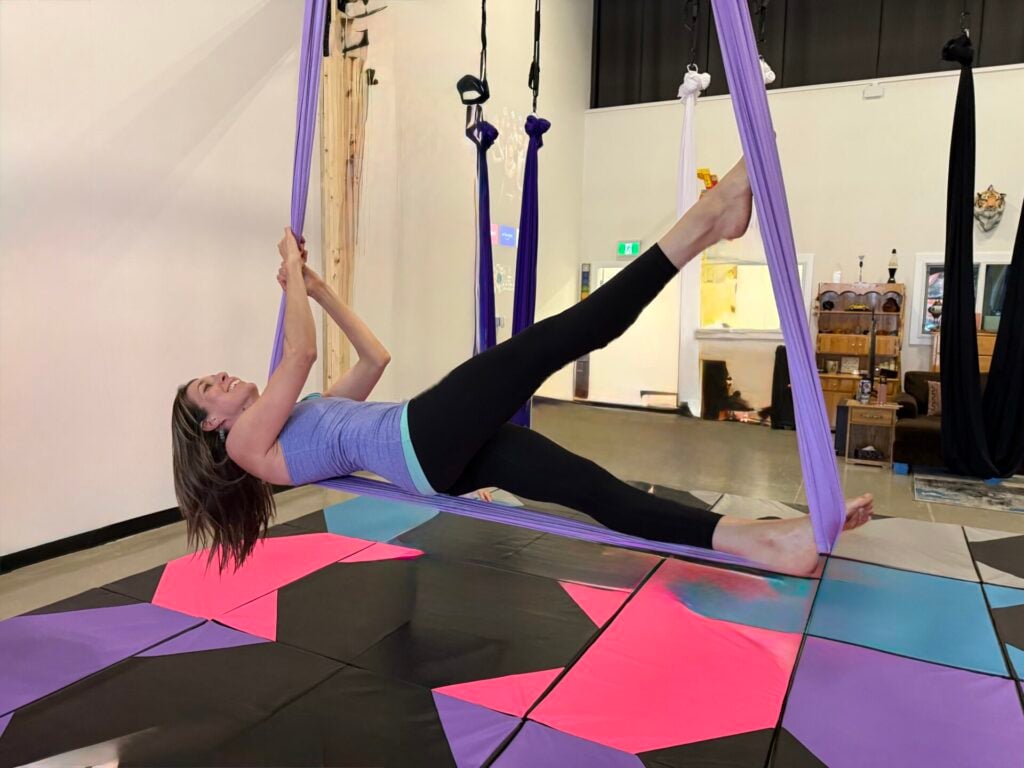 Aerial yoga and aerial fitness classes in Penticton.