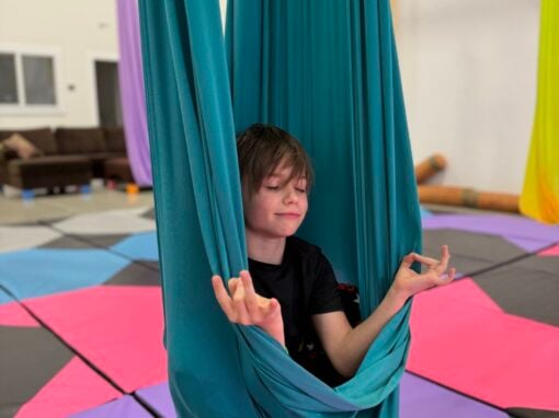 Aerial yoga in Penticton.
